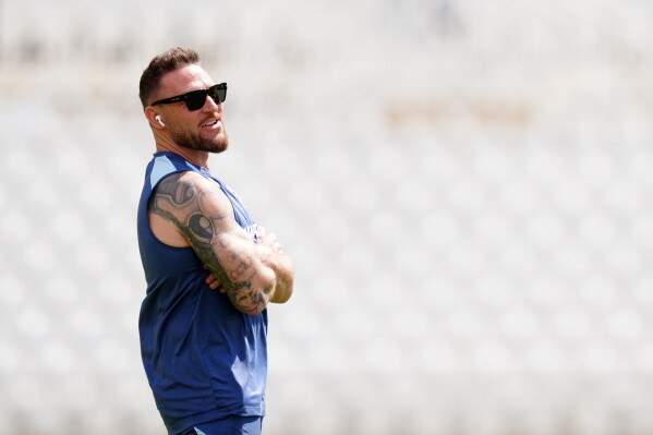 Brendon McCullum attends an England nets session in Nottingham before his Test coaching exit.