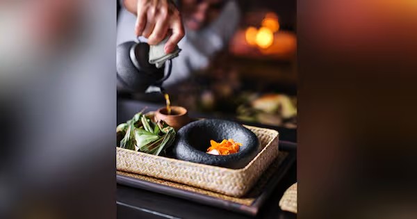 Tala's umu chicken. Tala became the only Samoan restaurant in the world to be awarded a Michelin star.